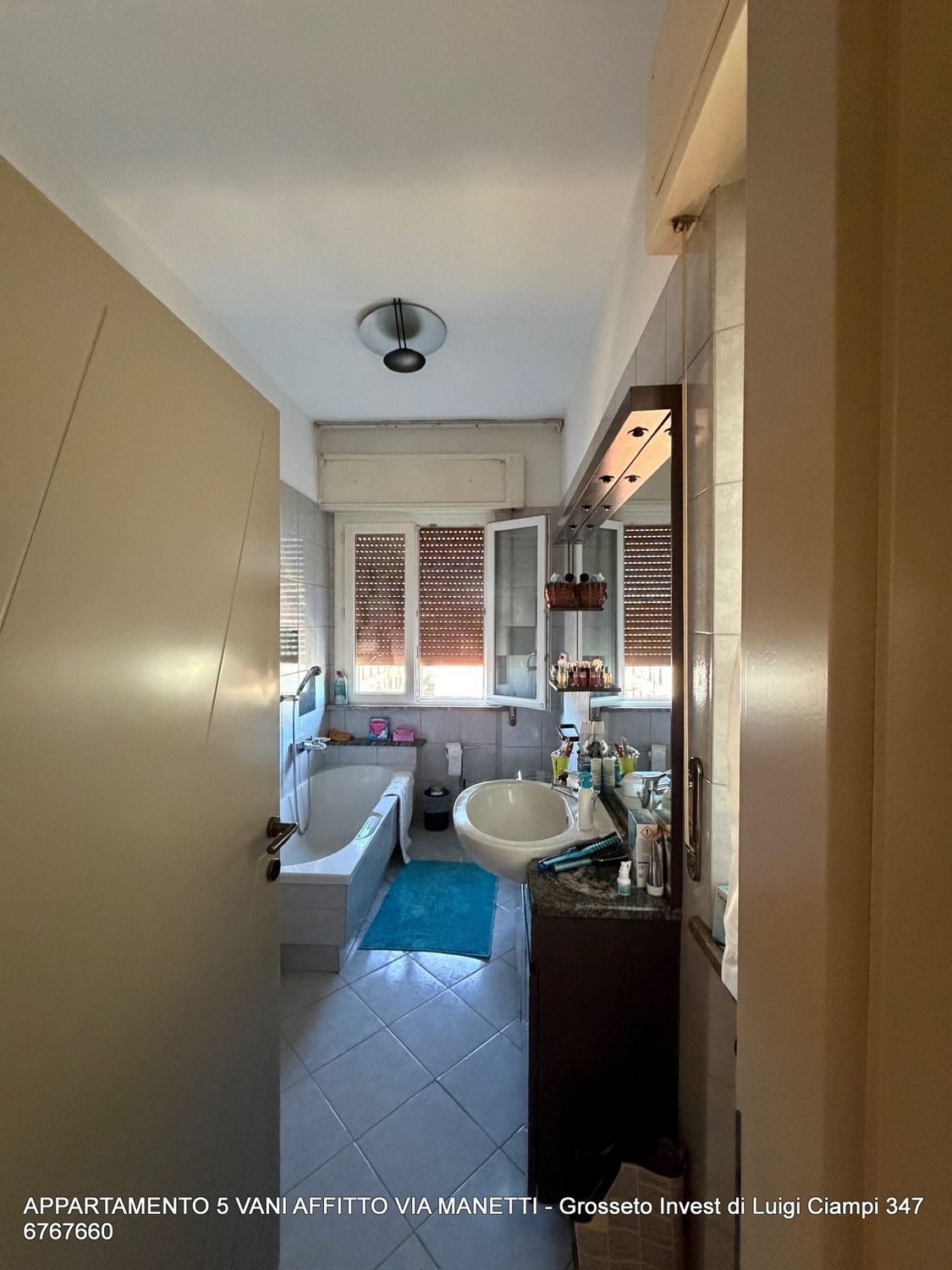 Bagno con vasca e doccia appartamento in affitto Grosseto Viale Manetti